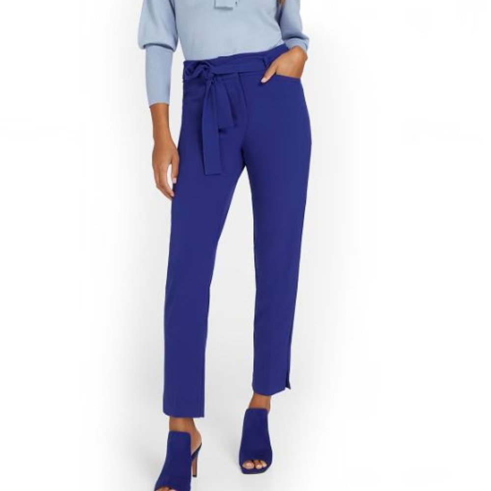 NY & Company Tie Waist Ankle Pant -Essential Stretch